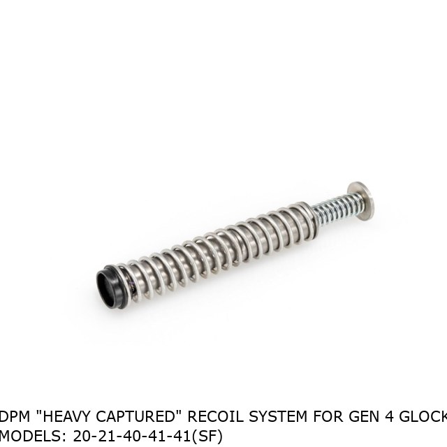DPM "HEAVY CAPTURED" RECOIL SYSTEM for Gen 4 GLOCK MODELS: 20-21-40-41-41(SF) DPM "HEAVY CAPTURED" RECOIL SYSTEM for Gen 4 GLOCK MODELS: 20-21-40-41-41(SF)